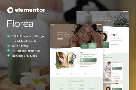 Florea – Beauty Care Services Elementor Pro Template Kit