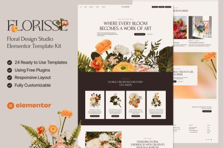 Florisse – Floral Design Studio Elementor Template Kit