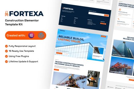 Fortexa – Construction Elementor Template Kit