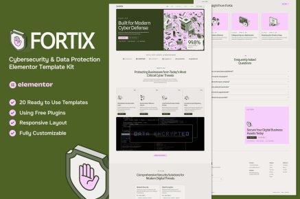 Fortix – Cybersecurity & Data Protection Elementor Template Kit