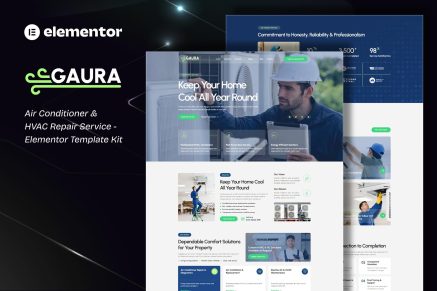 Gaura – Air Conditioner & HVAC Repair Service Elementor Template Kit