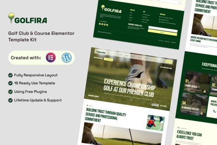 Golfira – Golf Club & Course Elementor Template Kit