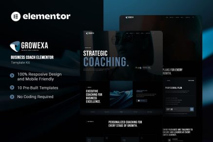 Growexa - Business Coach Elementor Template Kit