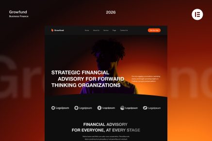 Growfund – Financial Advisory Website Elementor Template Kits