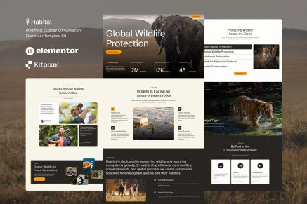 Habitat - Wildlife & Ecology Conservation Elementor Template Kit