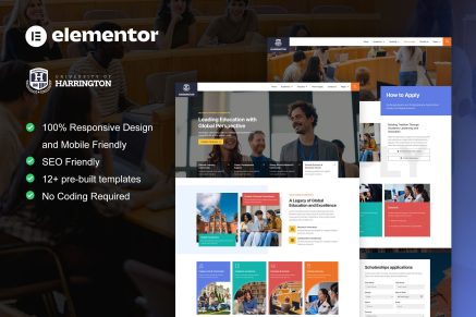 Harrington – University & Education Elementor Pro Template Kit