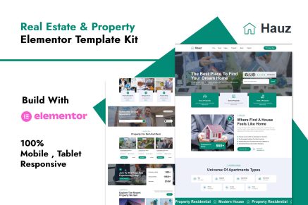 Hauz – Real Estate & Property Elementor Pro Template Kit