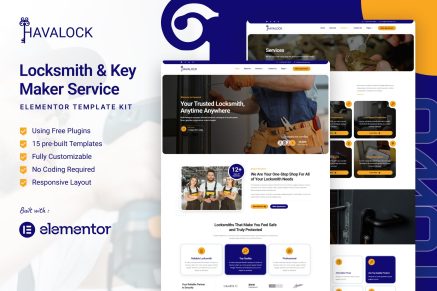 HavaLock - Locksmith & Key Maker Service Elementor Template Kit