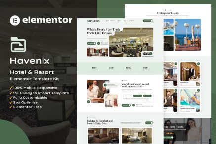 Havenix – Hotel & Resort Elementor Template Kit