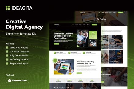 Ideagita - Creative Digital Agency Elementor Template Kit