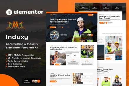 Induxy – Construction & Industry Elementor Template Kit