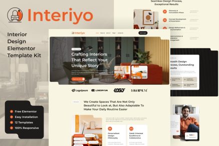 Interiyo – Interior Design Elementor Template Kit