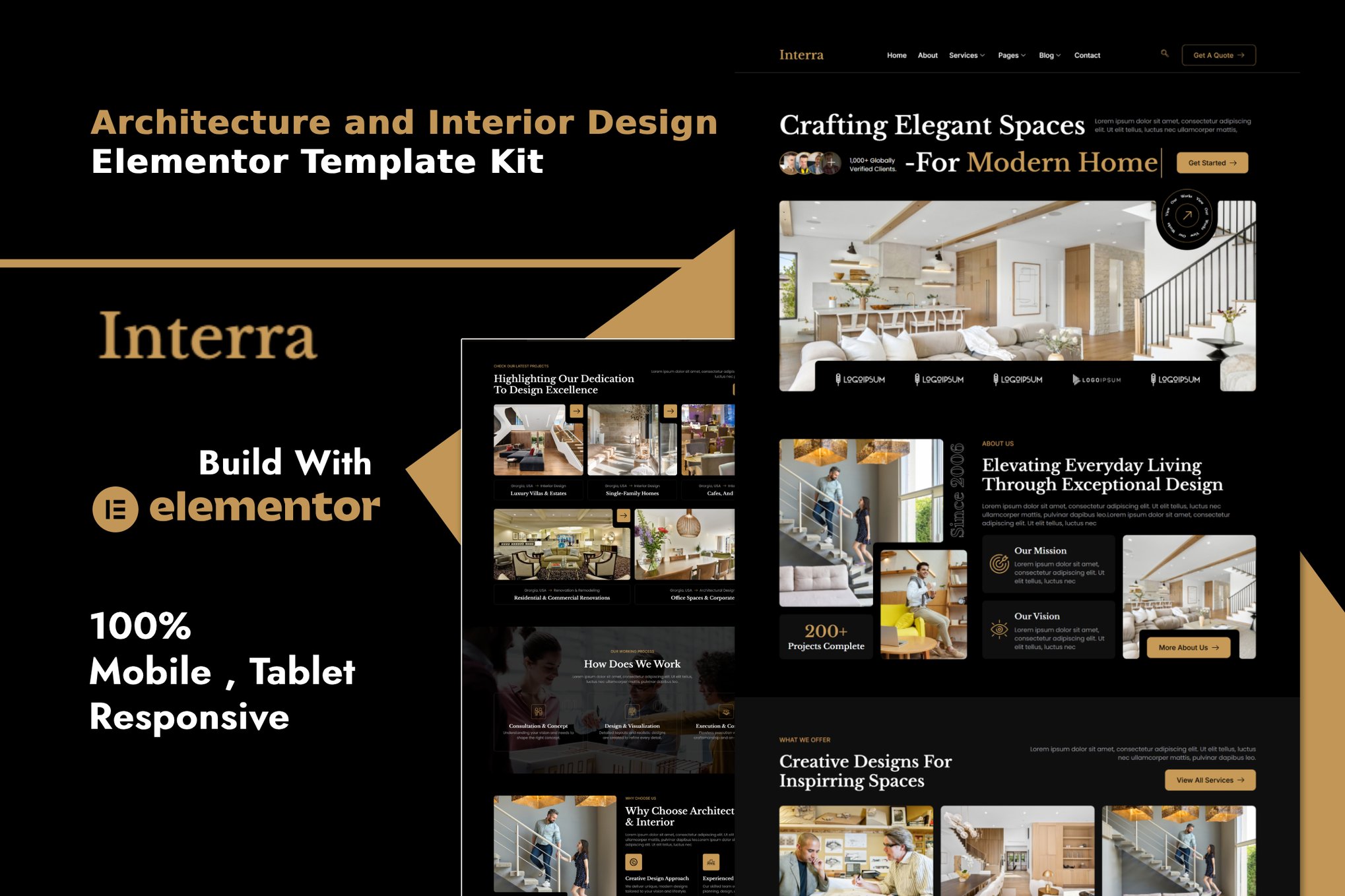 Interra – Architecture and Interior Design Elementor Template Kit