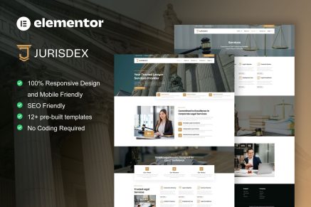 Jurisdex – Attorney & Law Firm Elementor Pro Template Kit