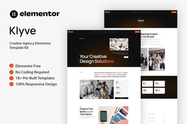 Klyve – Creative Agency Elementor Template Kit