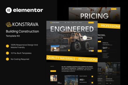 Konstrava - Building Construction Elementor Template Kit