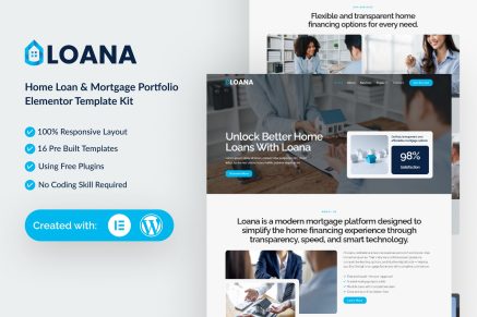Loana – Home Loan & Mortgage Elementor Template Kit