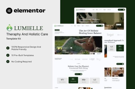 Lumielle - Theraphy and Holistic Care Elementor Template Kit