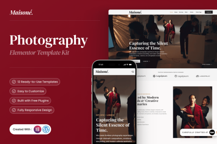 Maisone – Photography Elementor Template Kit