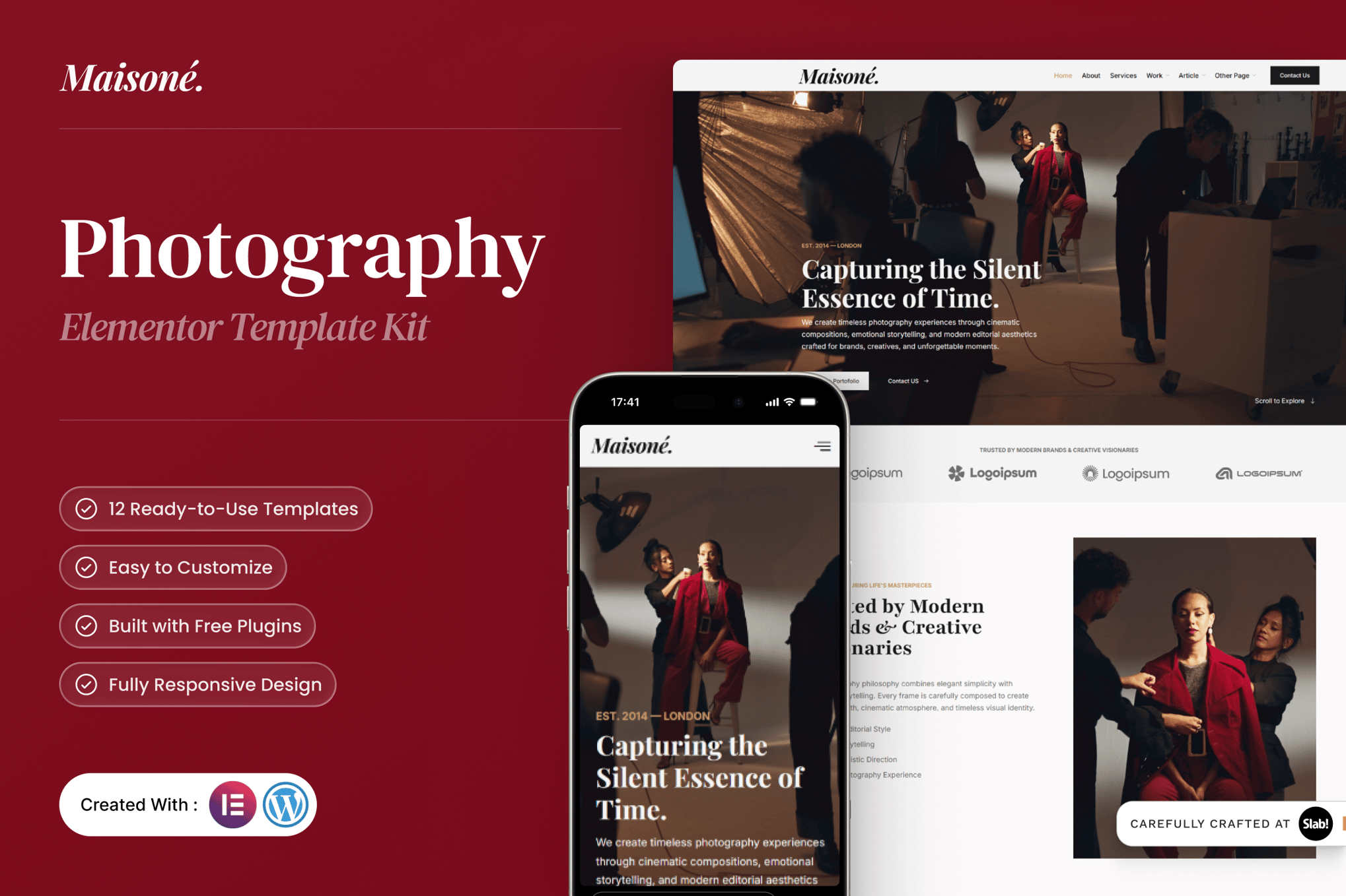 Maisone – Photography Elementor Template Kit