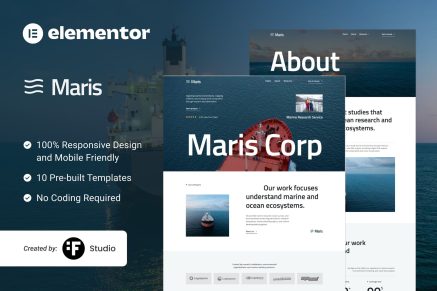 Maris – Marine Research & Ocean Science Elementor Template Kit