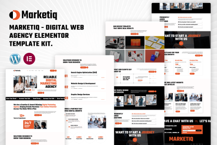 Marketiq – Digital Web Agency Elementor Template Kit