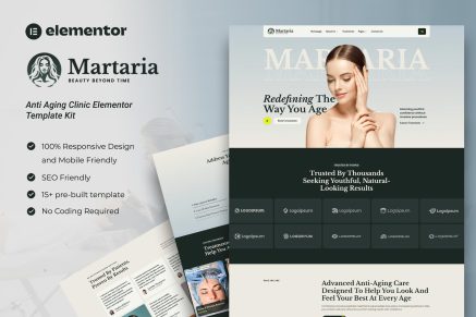 Martaria – Anti Aging Clinic Elementor Template Kit