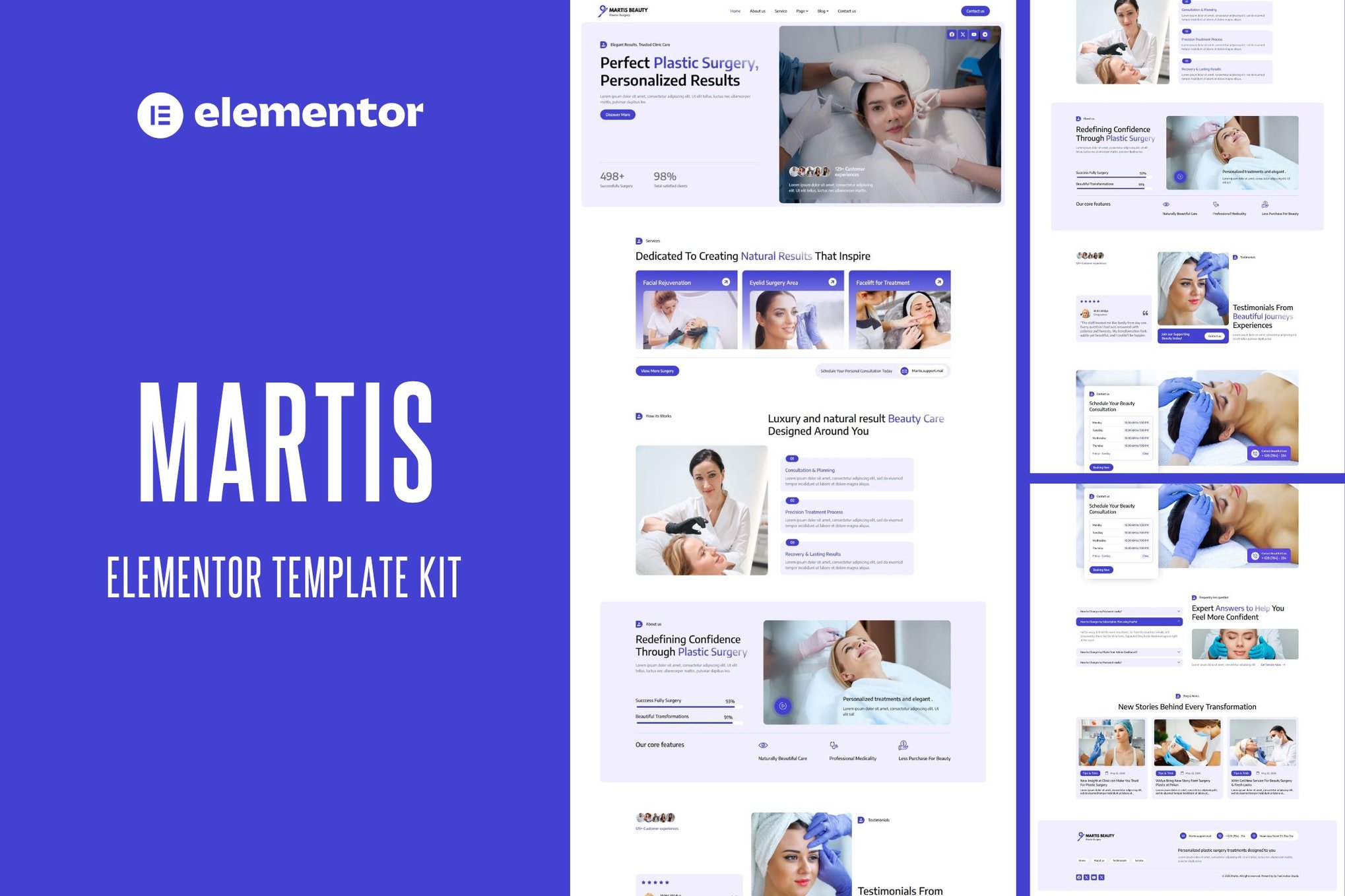Martis – Plastic Surgery Clinic Elementor Template Kit