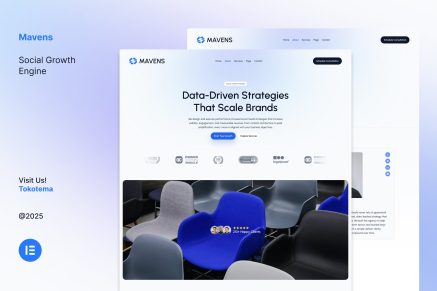 Mavens – Social Growth Engine Website Elementor Template Kits