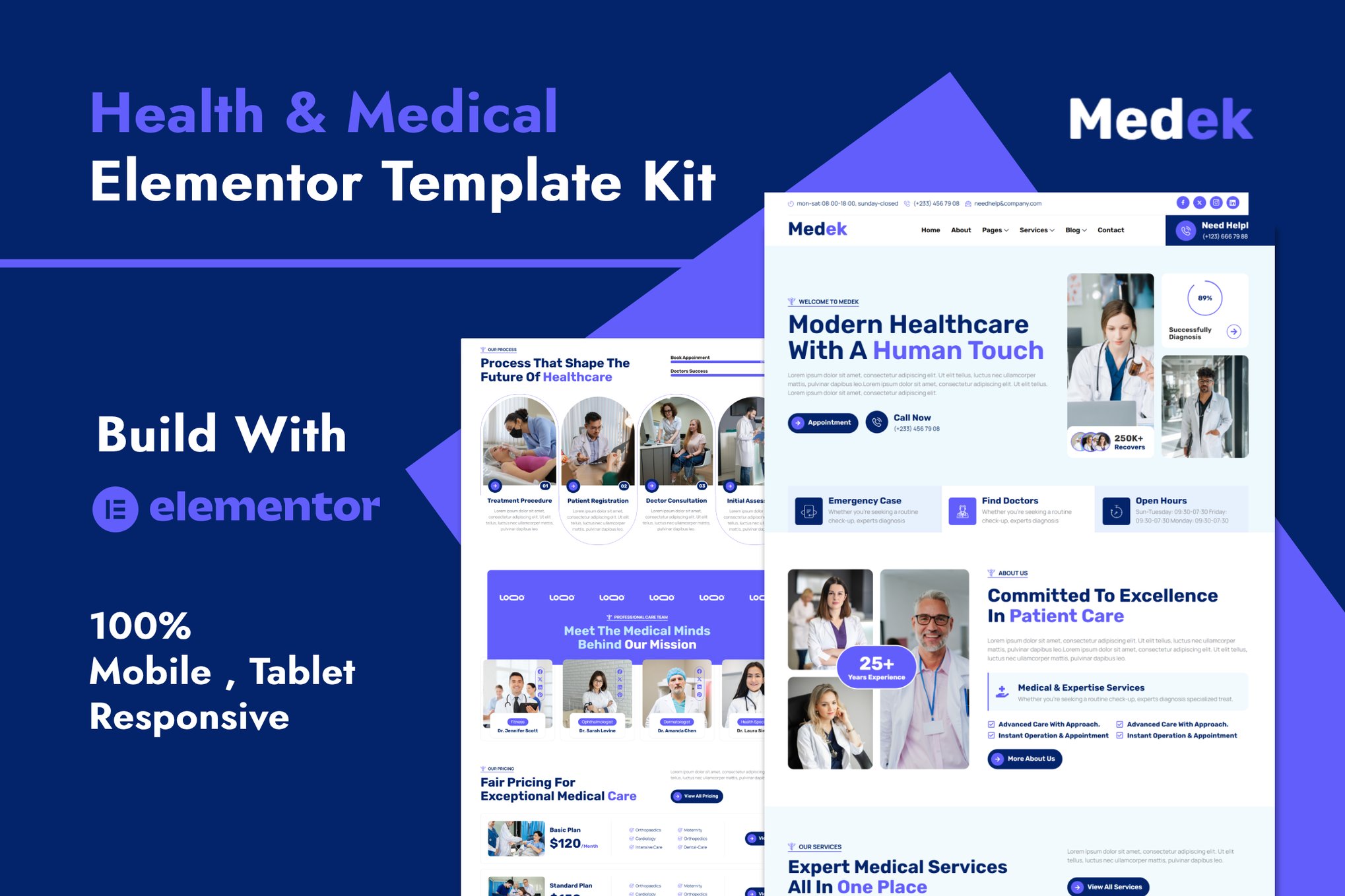 Medek - Health & Medical Elementor Template Kit