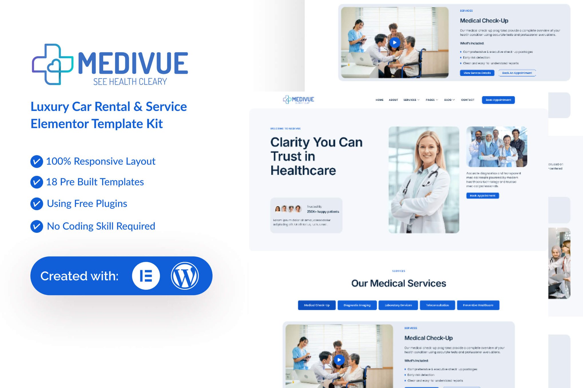 Medivue - Healthcare & Medical Services Elementor Template Kit