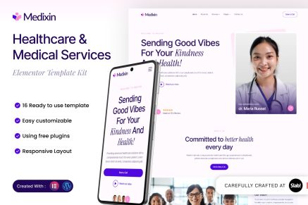 Medixin – Healthcare & Medical Services Elementor Template Kit