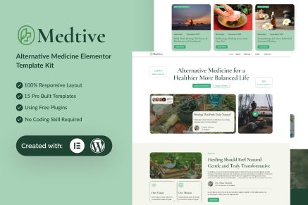 Medtive – Alternative Medicine Elementor Template Kit