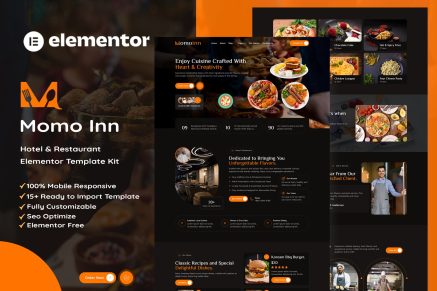 MomoInn – Hotel & Restaurant Elementor Template Kit
