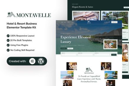 Montavelle – Hotel & Resort Business Elementor Template Kit