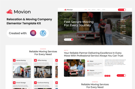 Movion – Relocation & Moving Company Elementor Template Kit