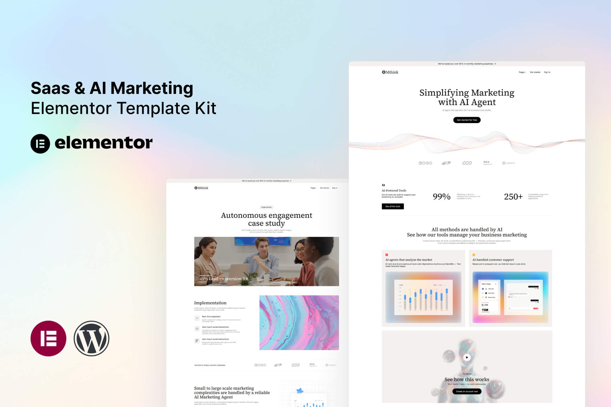 Mthink – AI Marketing Elementor Template Kit