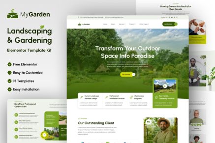 MyGarden – Landscaping & Gardening Elementor Template Kit