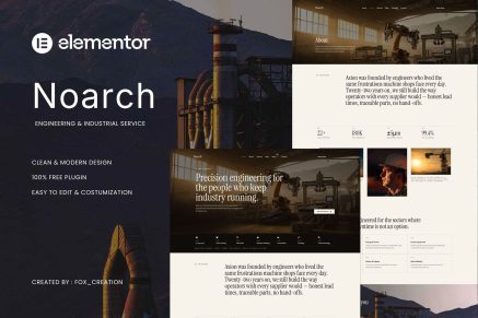Noarch – Engineering & Industrial Service Elementor Template Kit