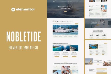 Nobletide – Yatch Boat Club Rental Elementor Template Kit