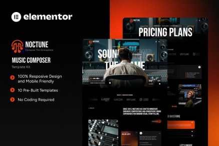 Noctune - Music Composer Elementor Template Kit