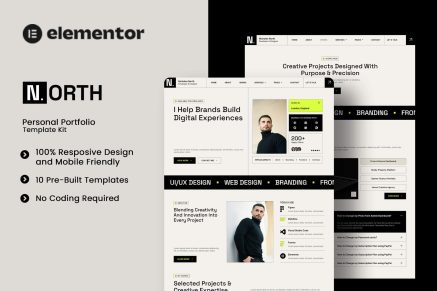 North - Personal Portfolio Elementor Template Kit