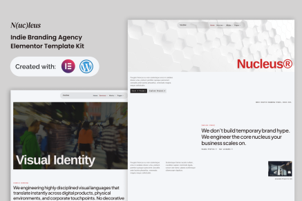 Nucleus – Indie Branding Agency Elementor Template Kit