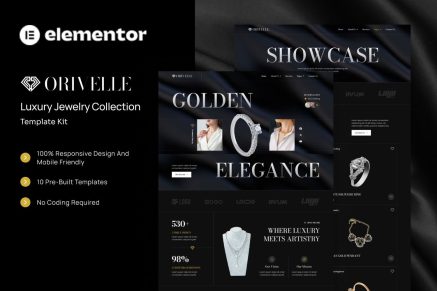 Orivelle - Luxury Jewelry Collection Elementor Template Kit