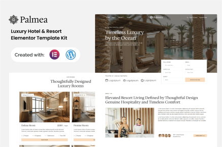Palmea – Luxury Hotel & Resort Elementor Template Kit