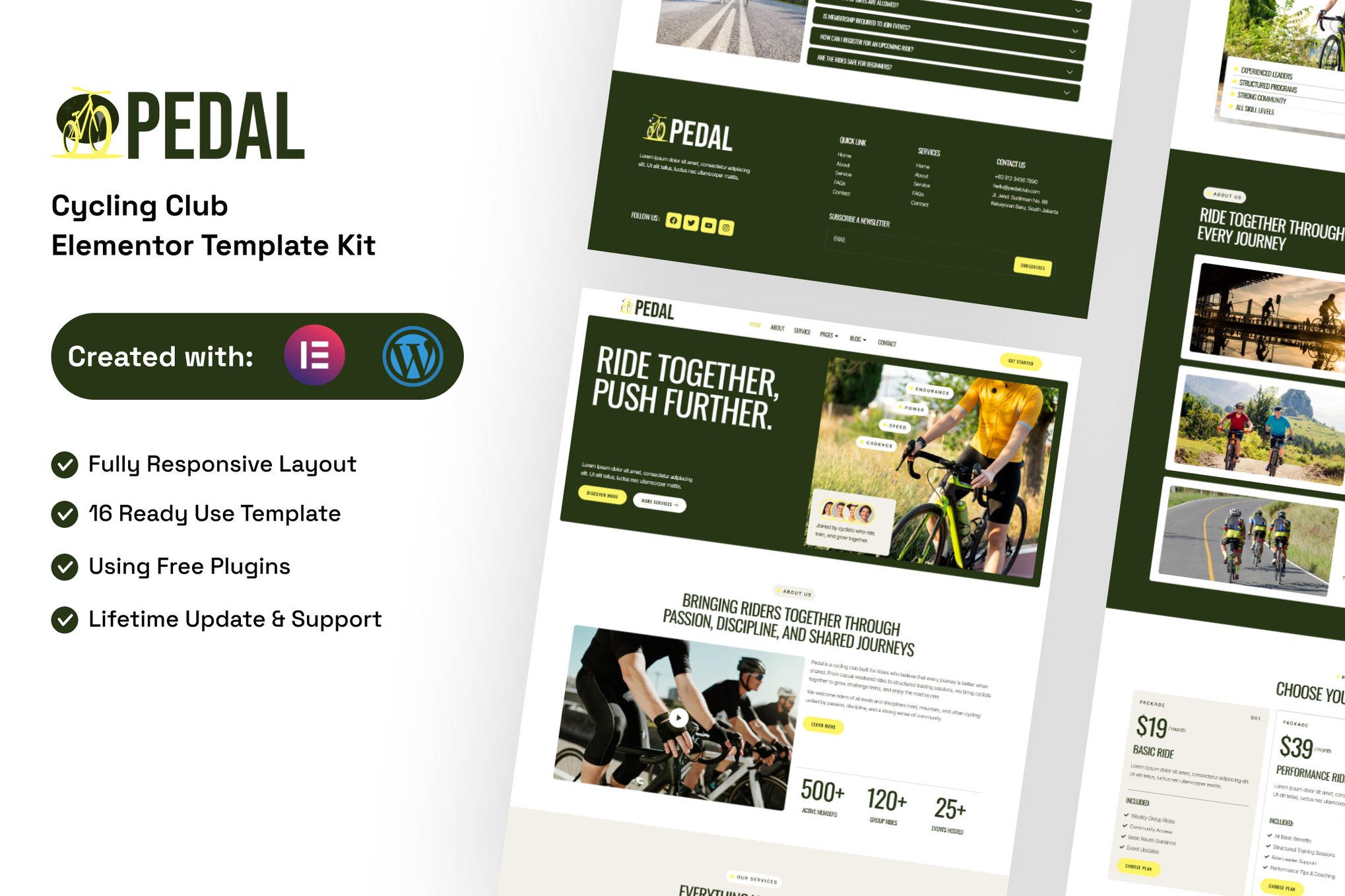 Pedal - Cycling Club Elementor Template Kit