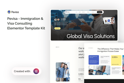 Pevisa – Immigration & Visa Consulting Elementor Template Kit