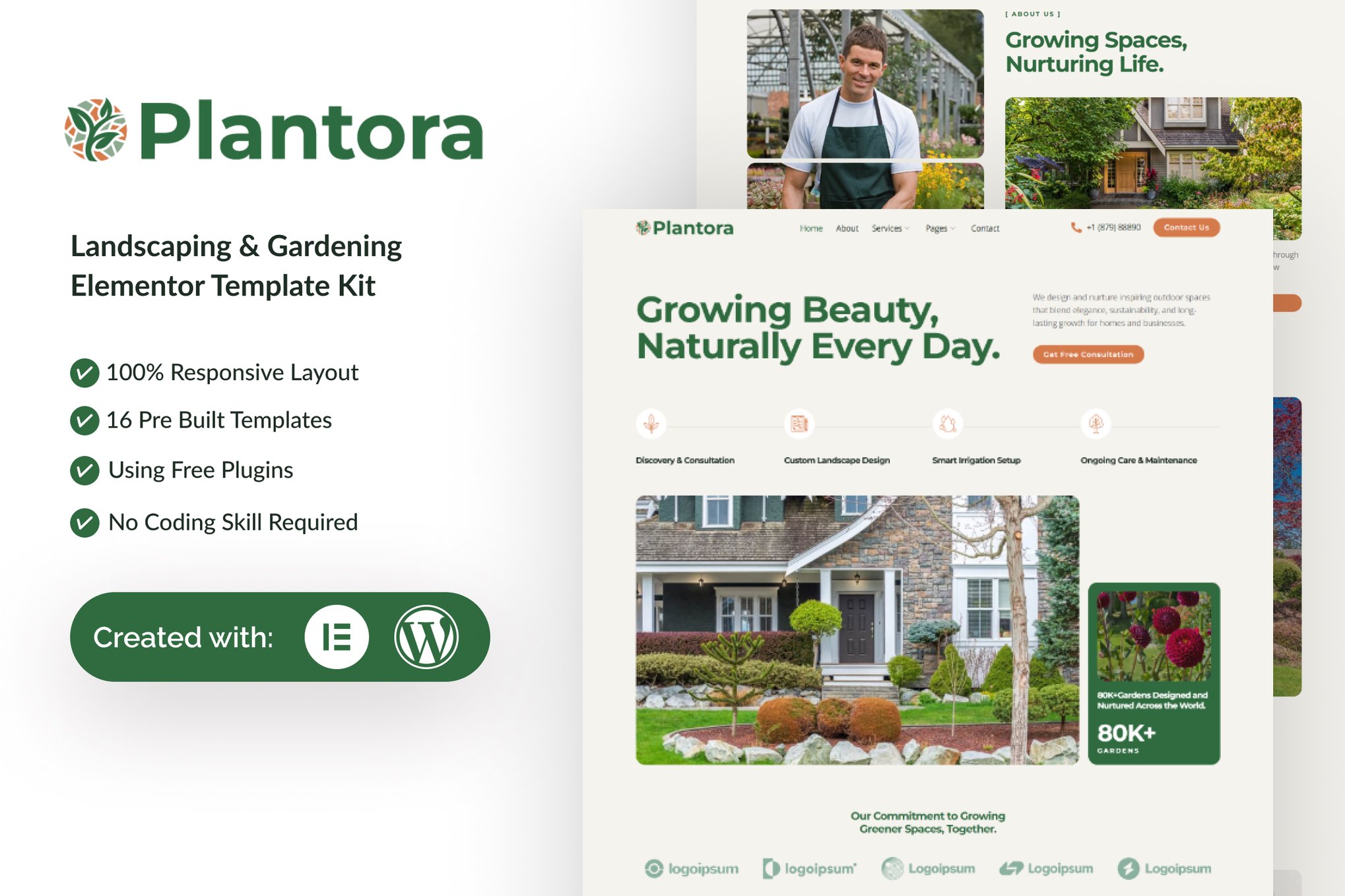 Plantora - Landscaping & Gardening Elementor Template Kit
