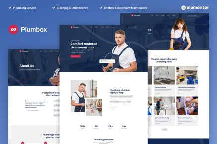 Plumbox – Plumber & Repair Service Elementor Template Kit