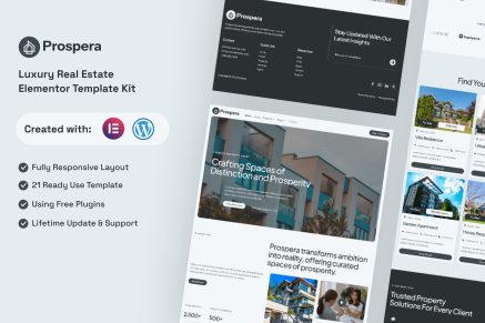 Prospera – Luxury Real Estate Elementor Template Kit